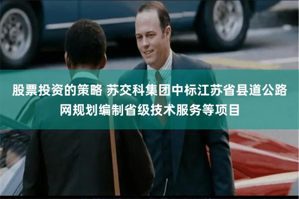 股票投资的策略 苏交科集团中标江苏省县道公路网规划编制省级技术服务等项目