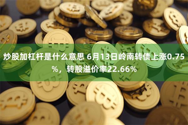 炒股加杠杆是什么意思 6月13日岭南转债上涨0.75%，转股溢价率22.66%