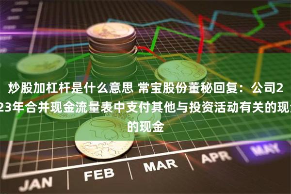 炒股加杠杆是什么意思 常宝股份董秘回复：公司2023年合并现金流量表中支付其他与投资活动有关的现金