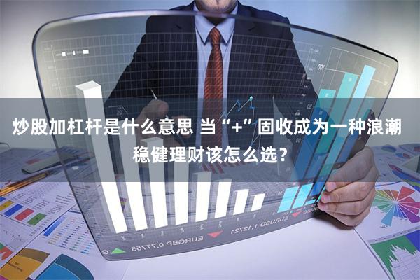 炒股加杠杆是什么意思 当“+”固收成为一种浪潮 稳健理财该怎么选？