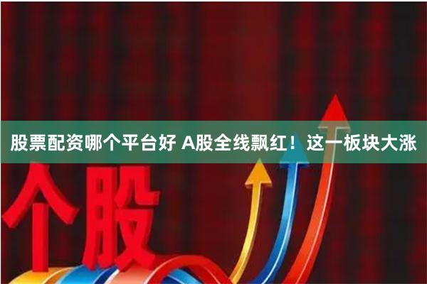 股票配资哪个平台好 A股全线飘红！这一板块大涨