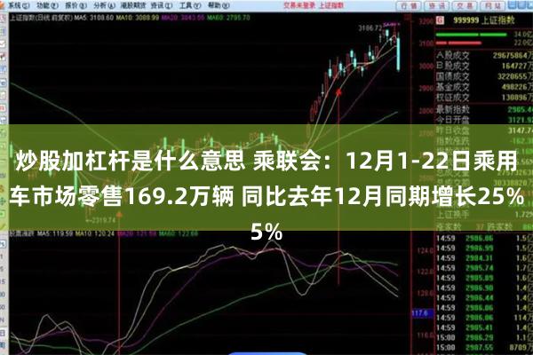 炒股加杠杆是什么意思 乘联会：12月1-22日乘用车市场零售169.2万辆 同比去年12月同期增长25%